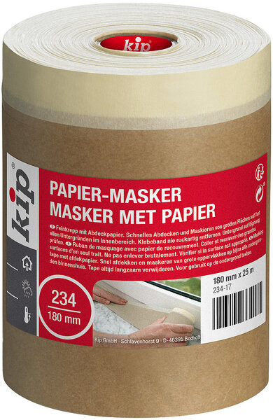 234 / MASKING-TEC® smalka kreppapīra līmlente ar aizsargpapīru
