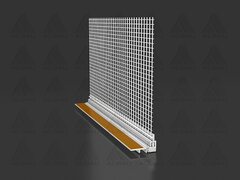 W30-plus W / 3D Telescopic window reveal profile with protective lip and mesh, white