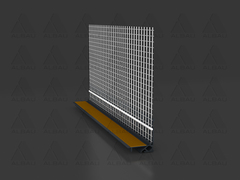 EW 2D 06 AG / 2D Window reveal profile with protective lip and mesh, anthracite