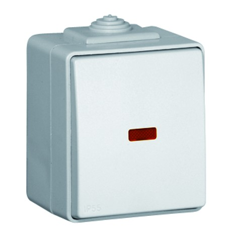 48162 CBR / Rocker Push-Button with Orienting Light, white