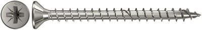 FPF SZ / Chipboard screw stainless steel Power-Fast A2, csk head, PZ, full thread 4 mm