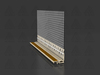 EW 2D 09 I / 2D Window reveal profile with protective lip and mesh, ivory