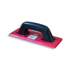 Grouting trowel with rubber base